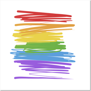 Gay Scribble Flag Posters and Art